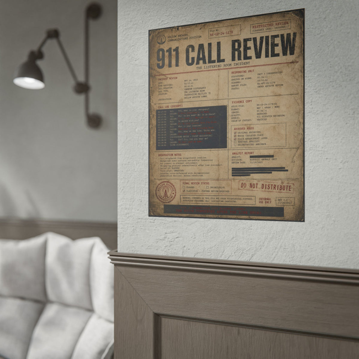 The Listening Room 911 Call Review Poster