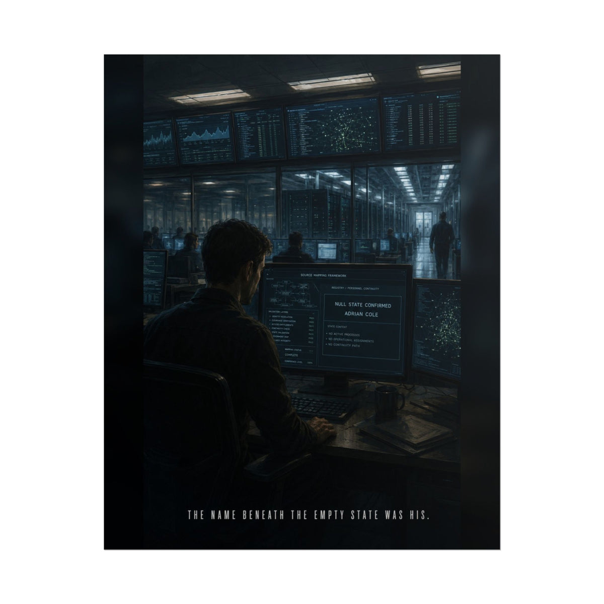 Null State — The Name Beneath the Empty State Was His Poster