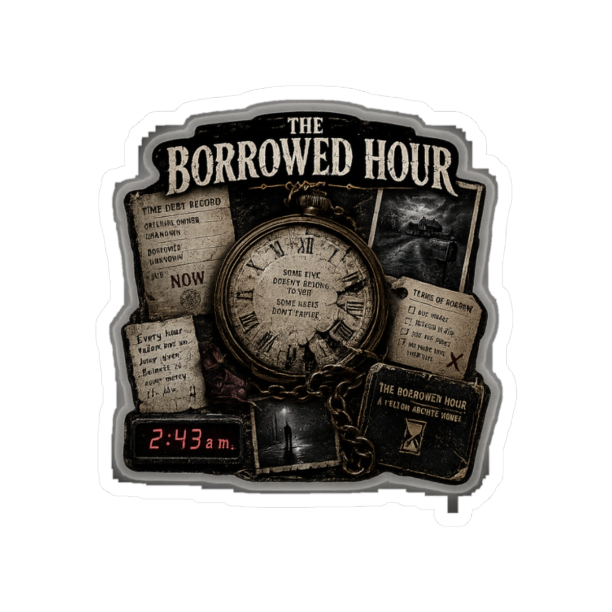 The Borrowed Hour 2:43 A.M. Sticker
