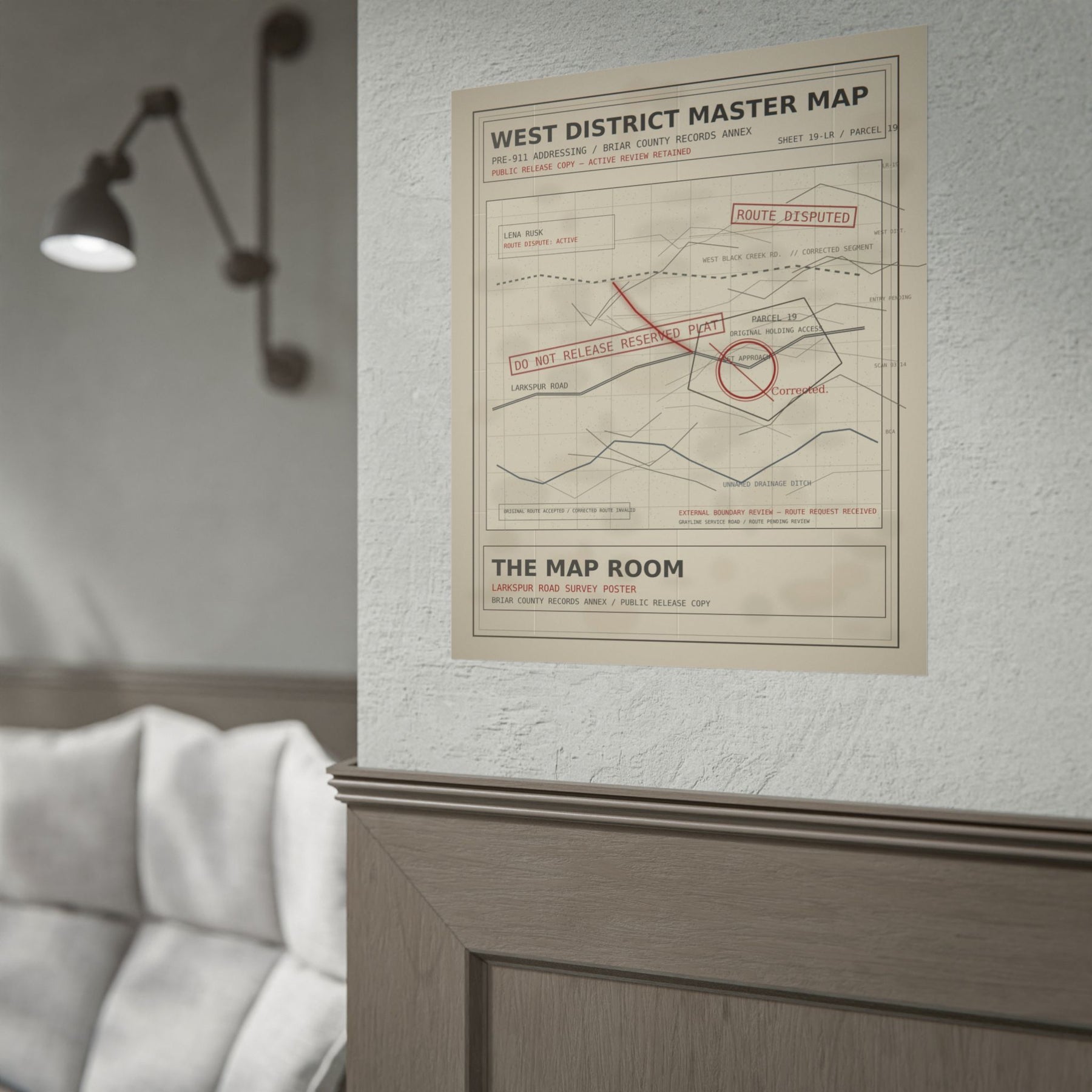 The Map Room Larkspur Road Survey Poster