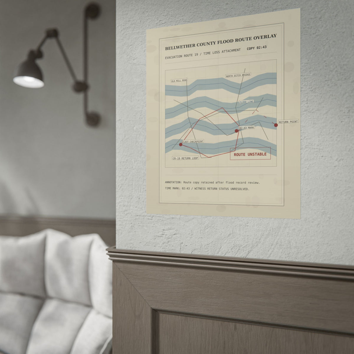 The Borrowed Hour Route Overlay Poster