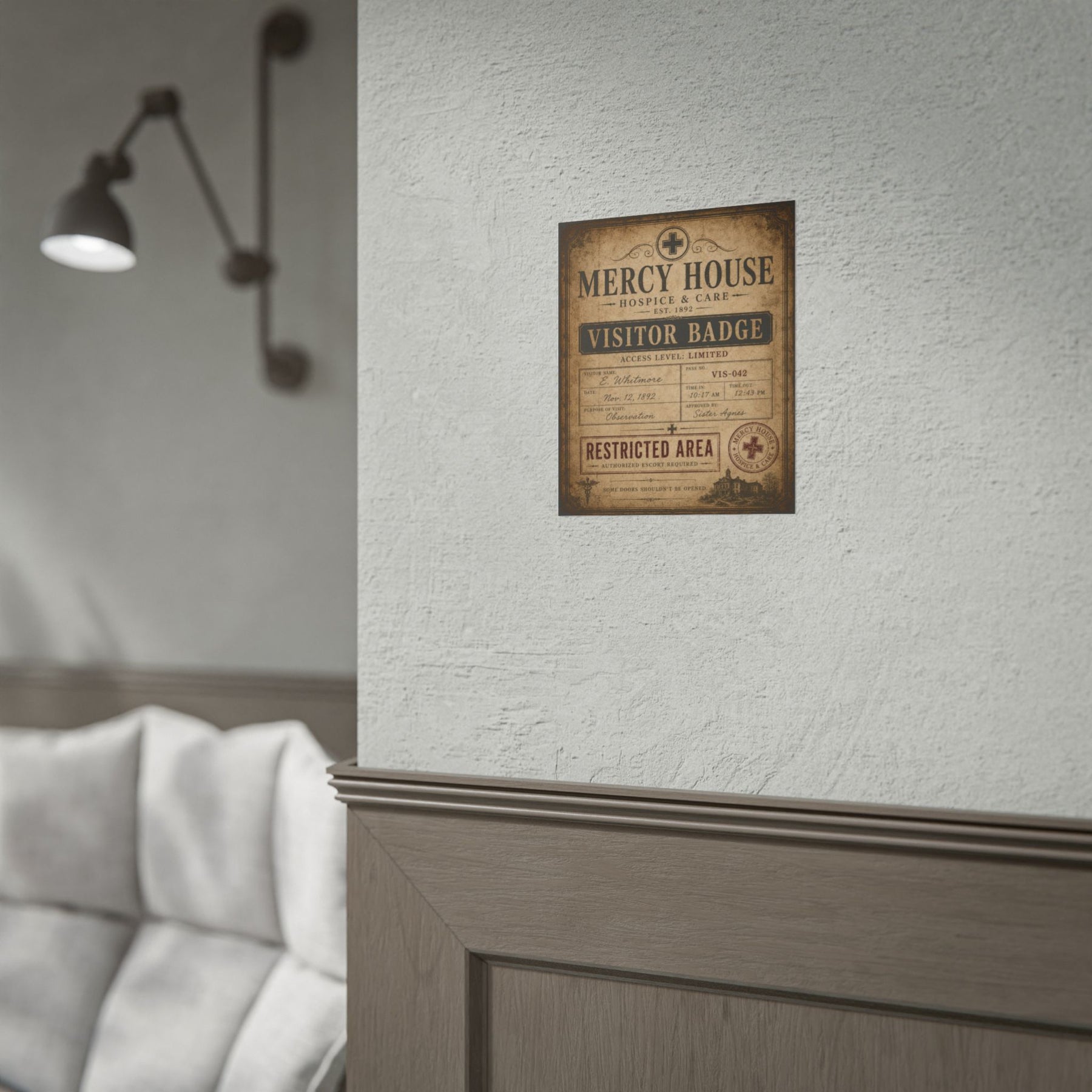 Mercy House Visitor Badge Poster