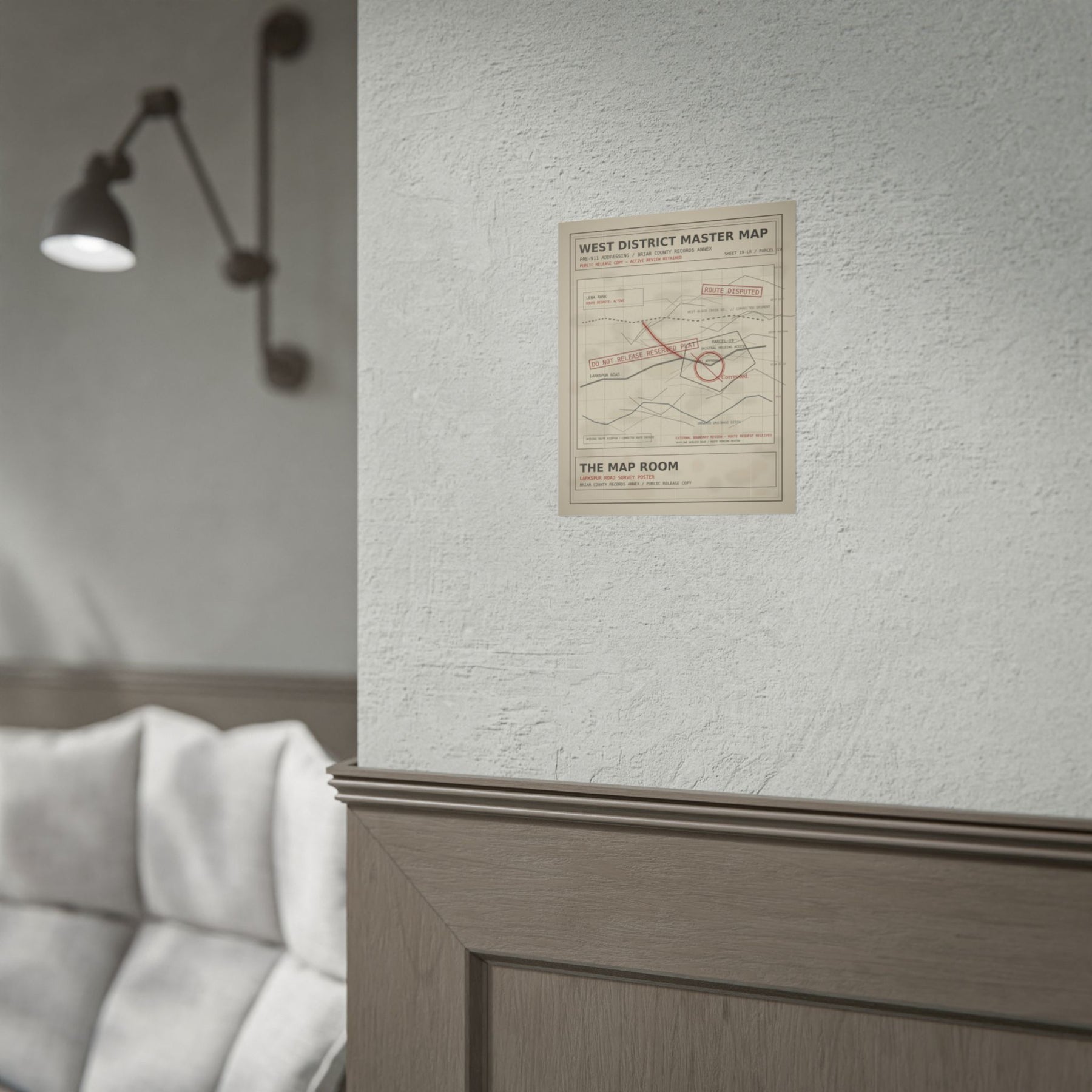 The Map Room Larkspur Road Survey Poster