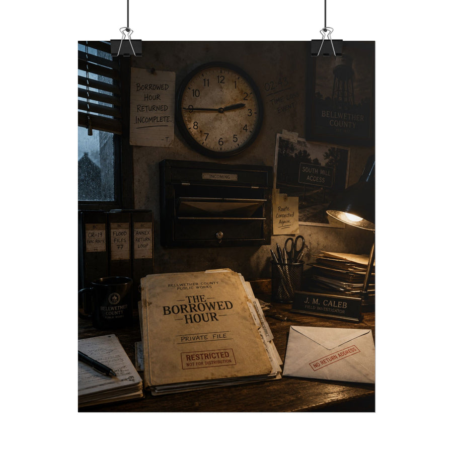 The Borrowed Hour Office Scene Poster
