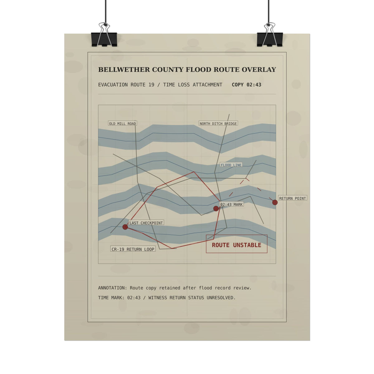 The Borrowed Hour Route Overlay Poster
