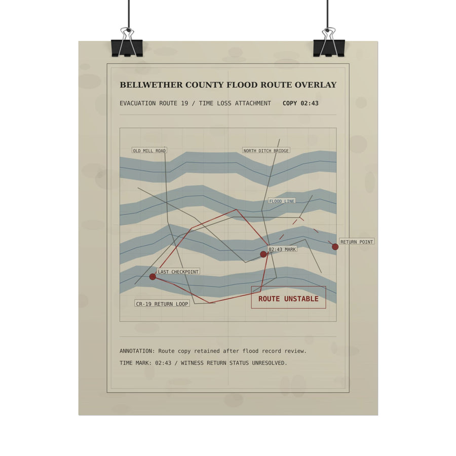 The Borrowed Hour Route Overlay Poster