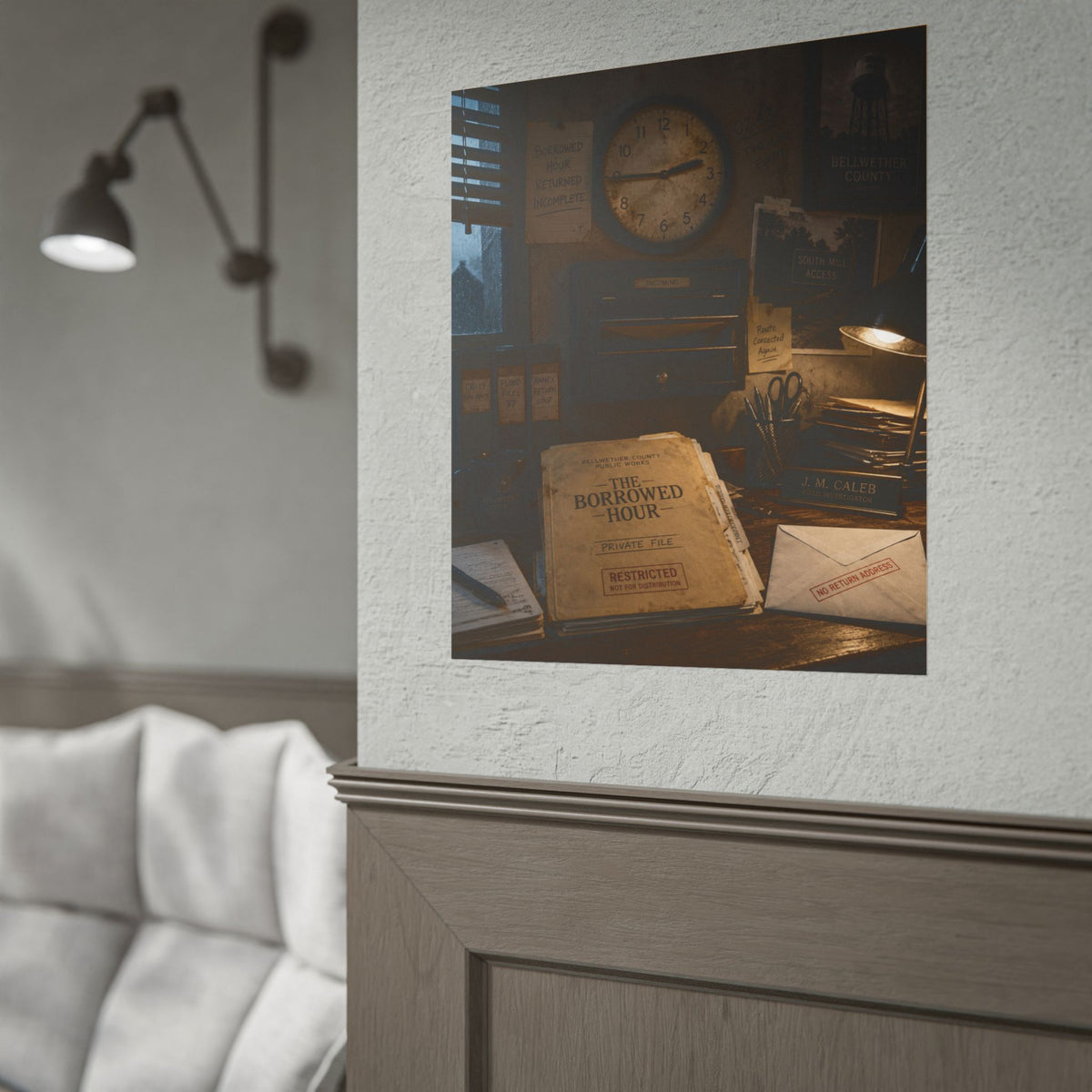 The Borrowed Hour Office Scene Poster