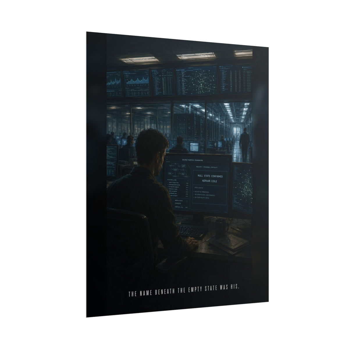 Null State — The Name Beneath the Empty State Was His Poster