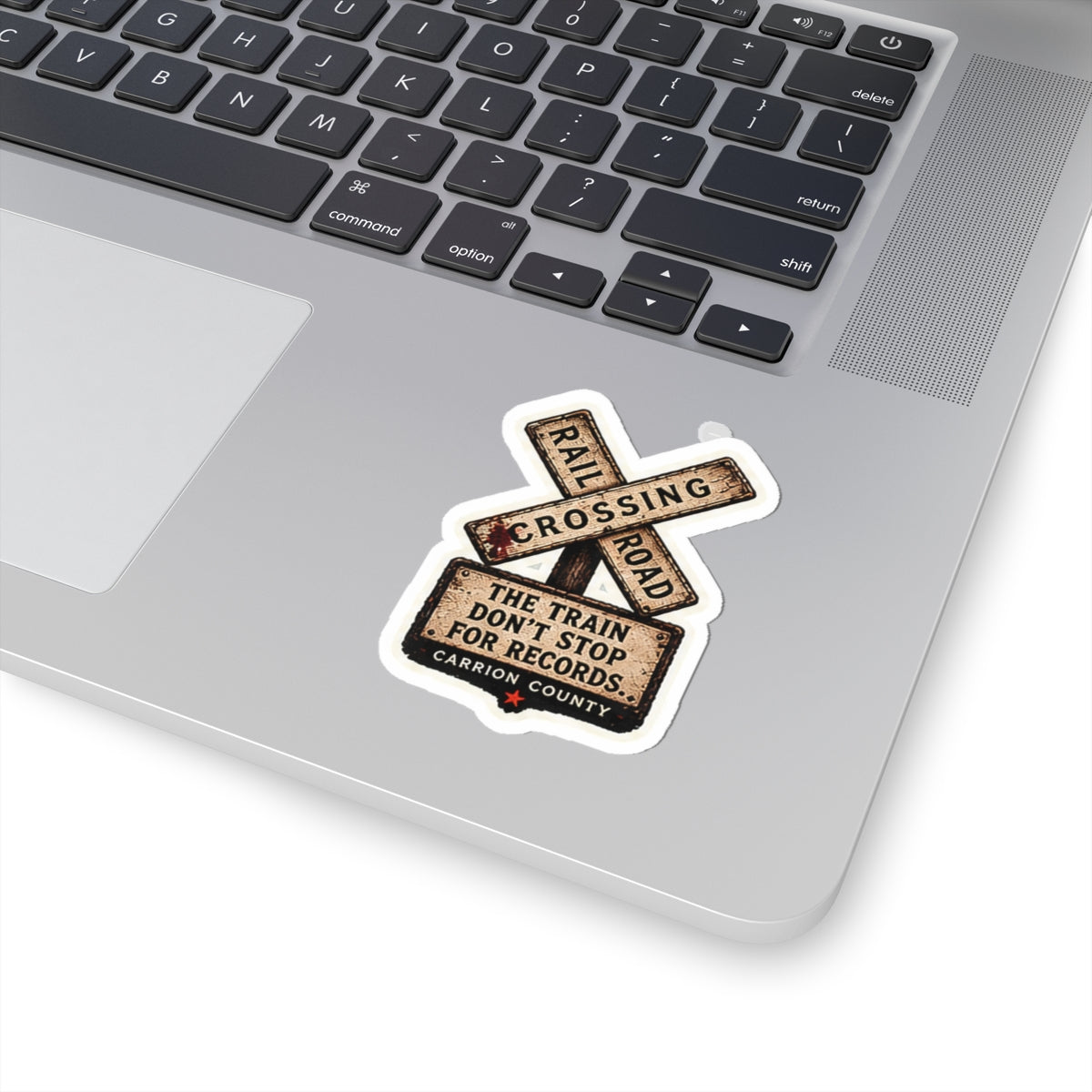 The Train Don’t Stop for Records Sticker