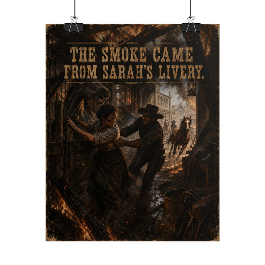 The Dead Don’t Own Land: The Smoke Came From Sarah’s Livery Scene Poster