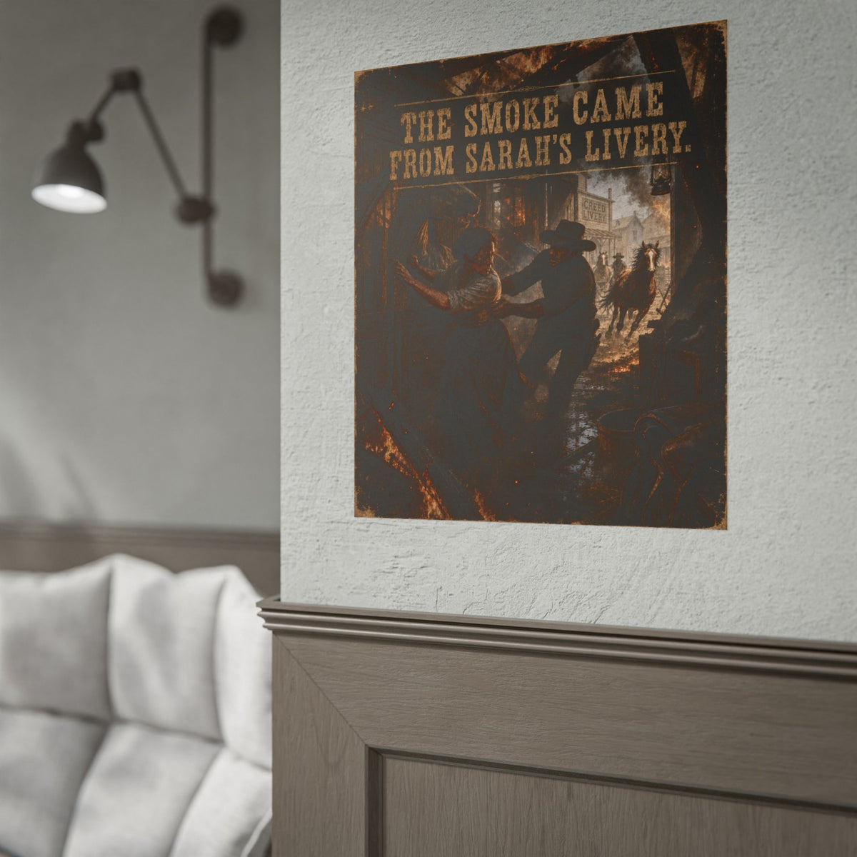 The Dead Don’t Own Land: The Smoke Came From Sarah’s Livery Scene Poster
