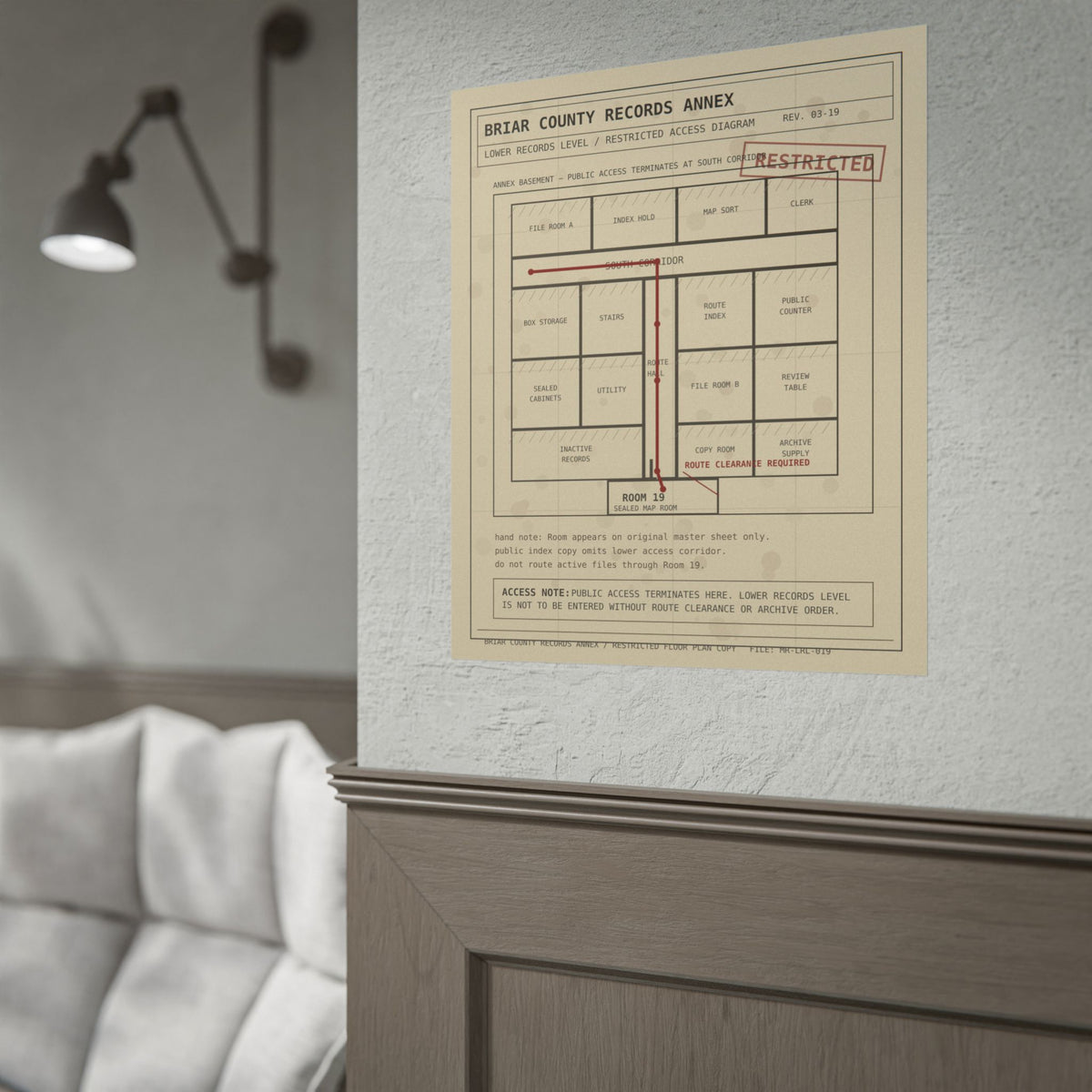 The Map Room Annex Floor Plan Poster