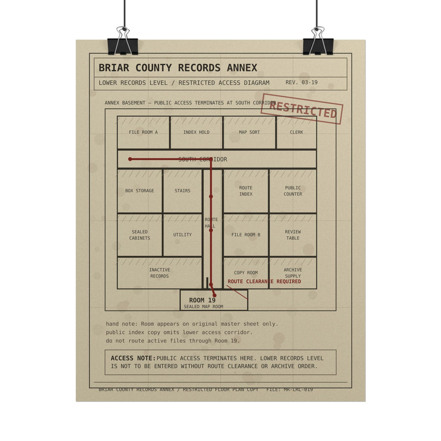The Map Room Annex Floor Plan Poster