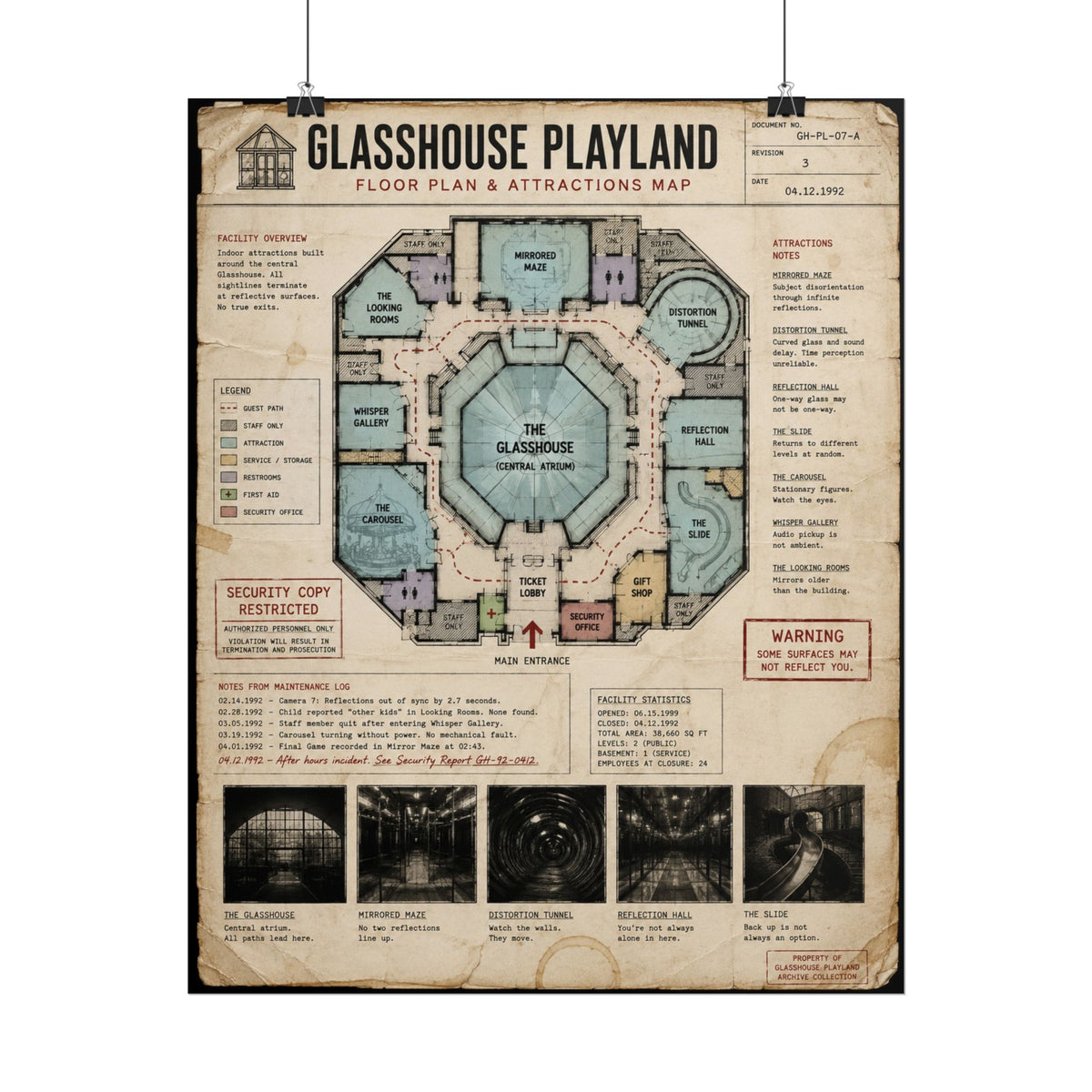 The Glass Playground Floor Plan Poster