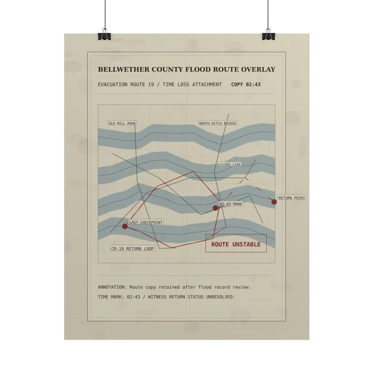 The Borrowed Hour Route Overlay Poster