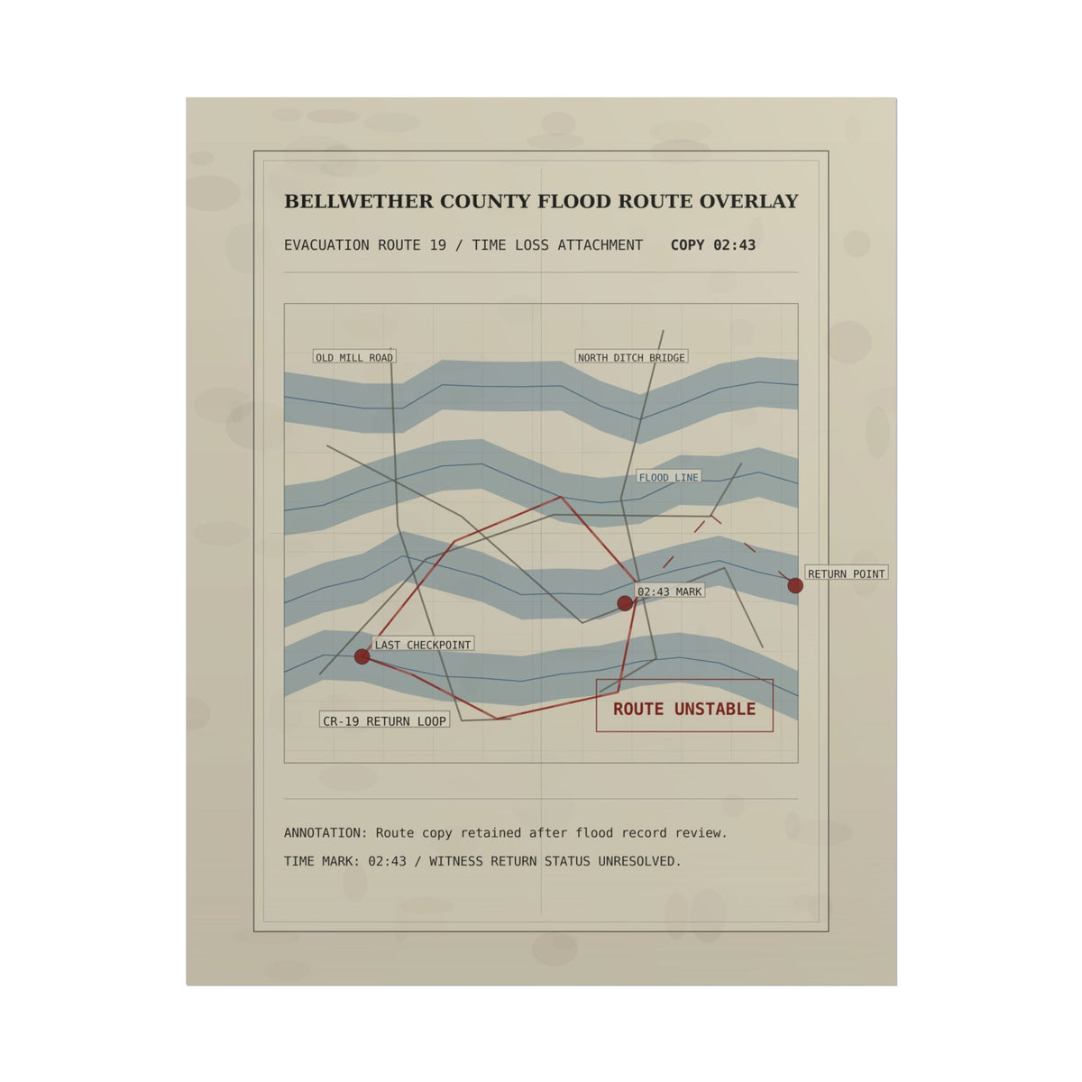 The Borrowed Hour Route Overlay Poster