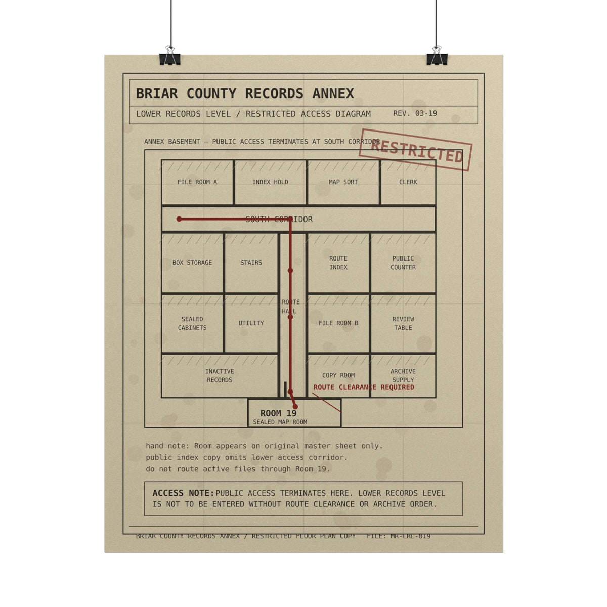 The Map Room Annex Floor Plan Poster
