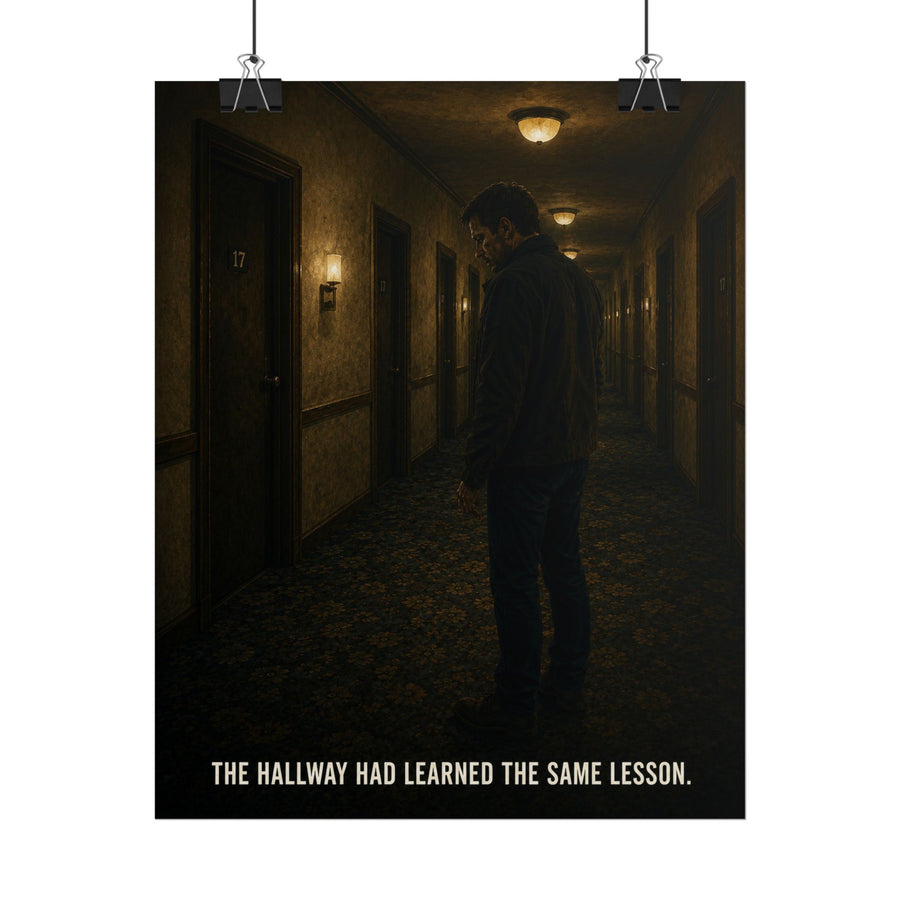 Room 17 — The Hallway Had Learned the Same Lesson Poster