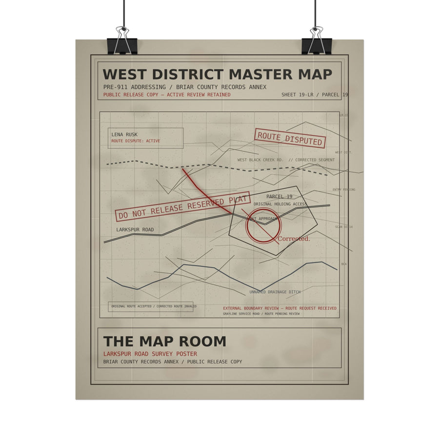 The Map Room Larkspur Road Survey Poster