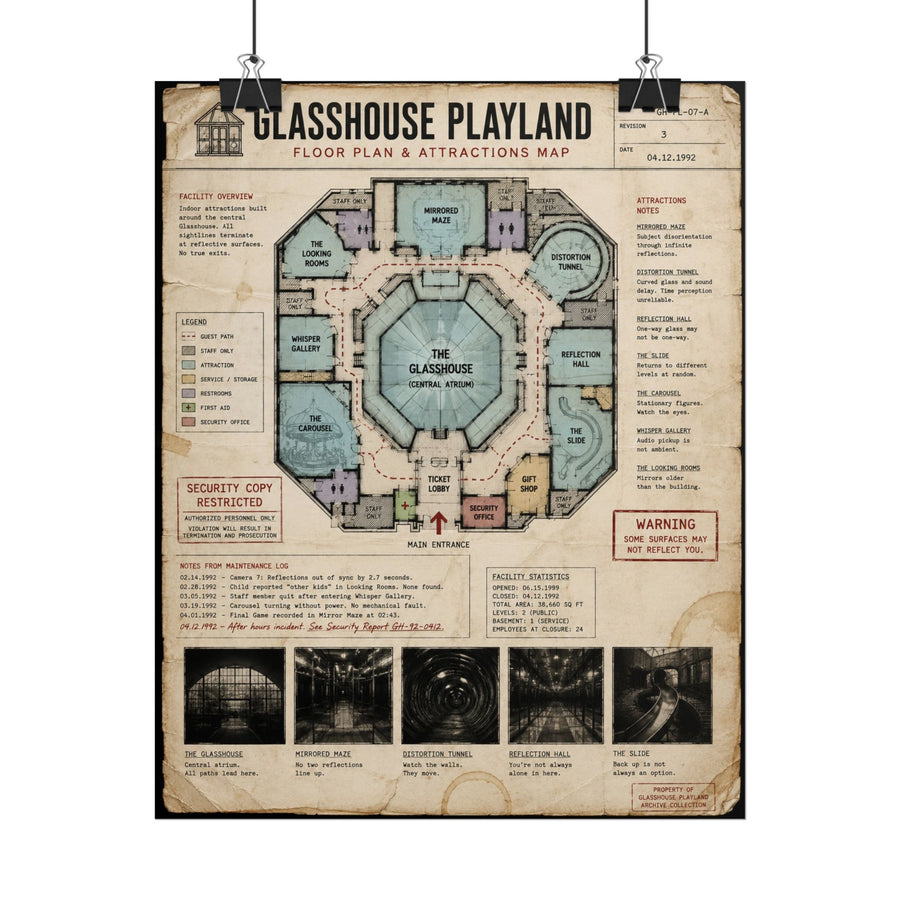 The Glass Playground Floor Plan Poster