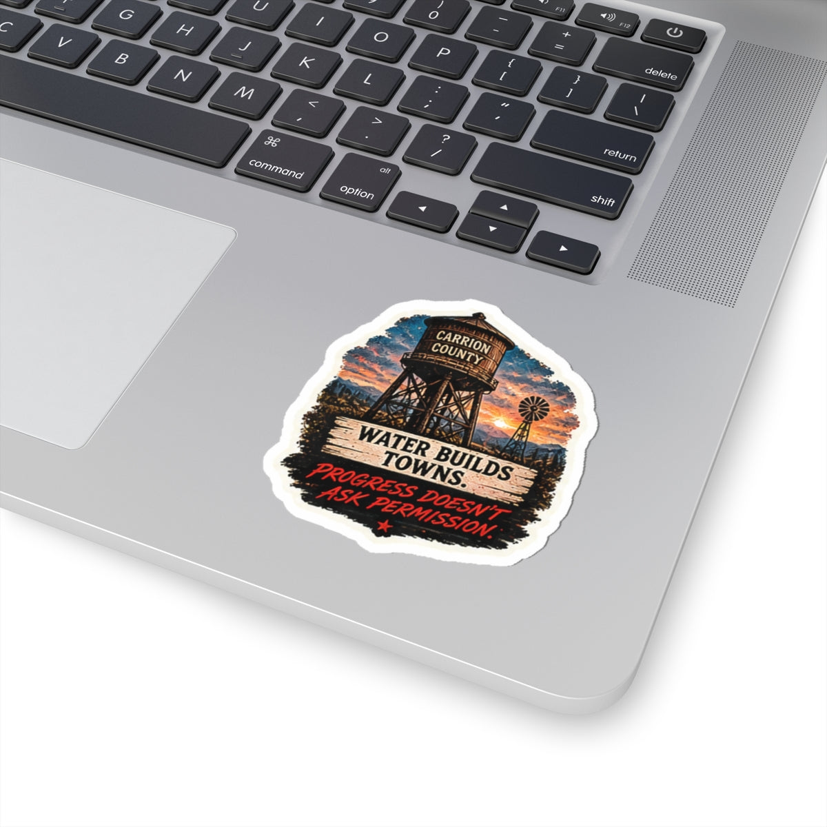 Water Builds Towns Sticker