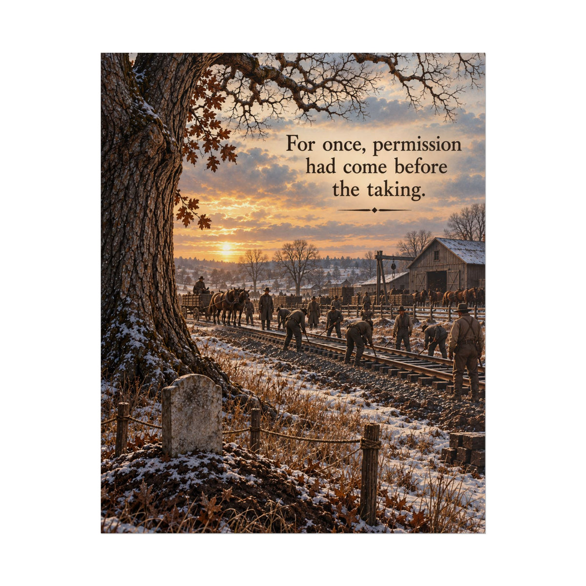 No Grave Stops a Train: For Once, Permission Had Come Before the Taking Scene Poster
