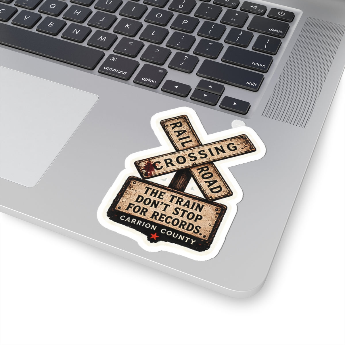 The Train Don’t Stop for Records Sticker
