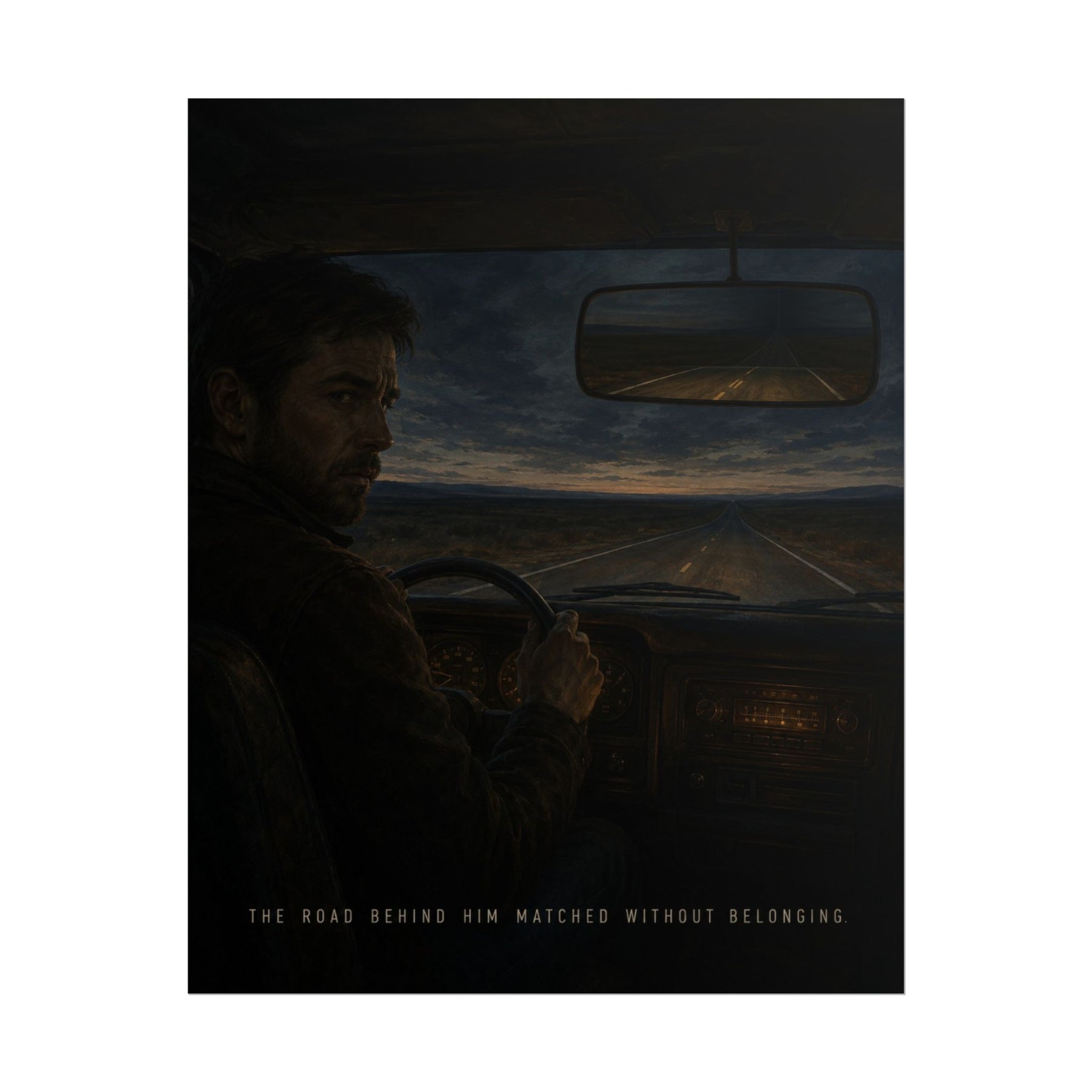 The Watchers — The Road Behind Him Matched Without Belonging Poster