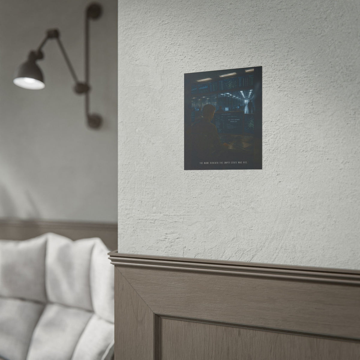 Null State — The Name Beneath the Empty State Was His Poster