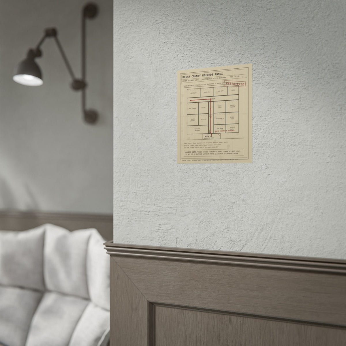 The Map Room Annex Floor Plan Poster