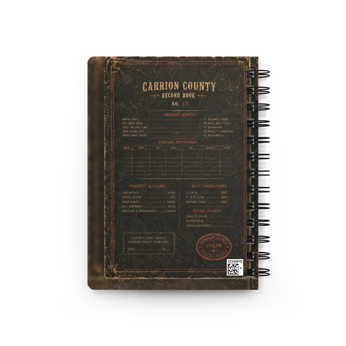 Carrion County Record Book | Western Spiral Journal