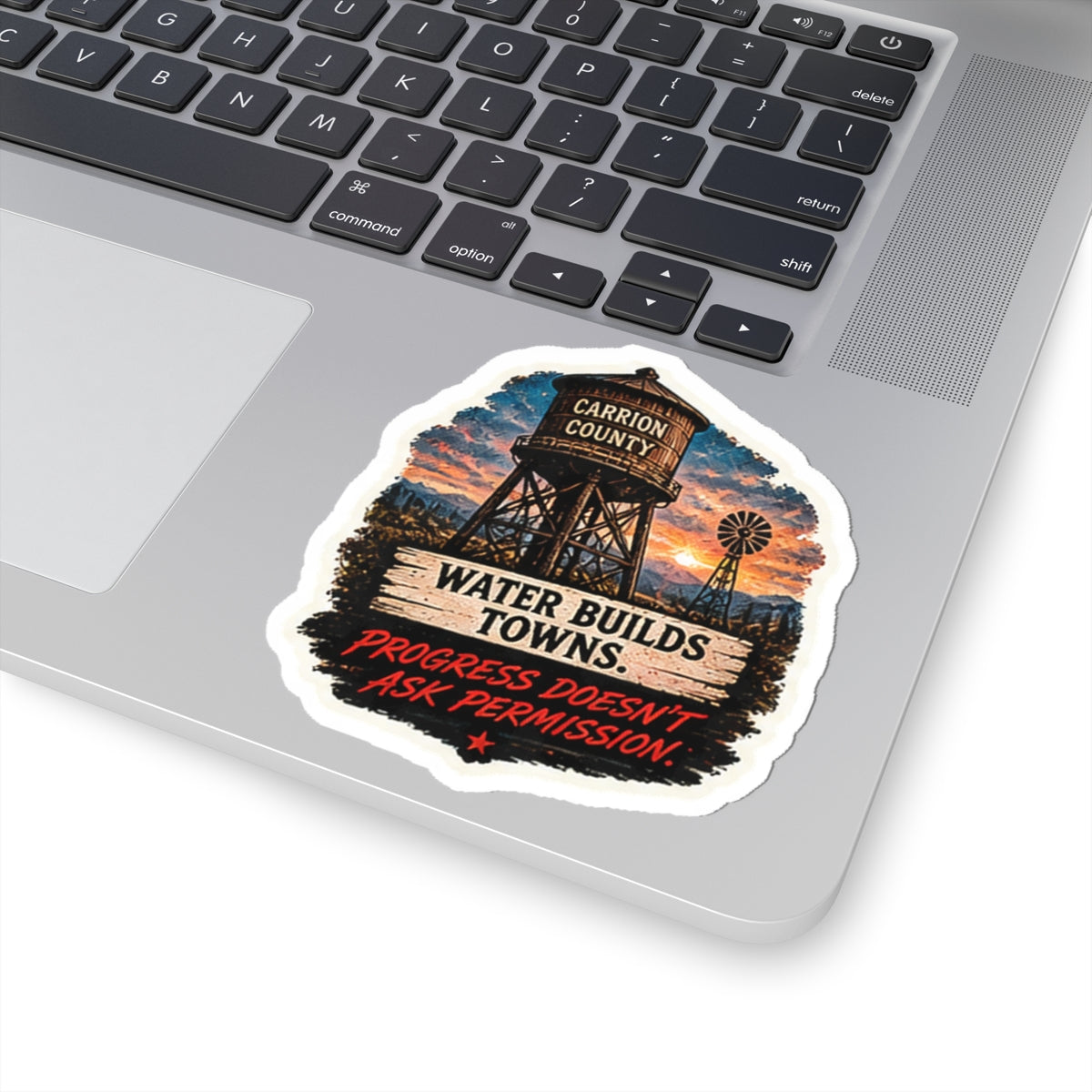 Water Builds Towns Sticker