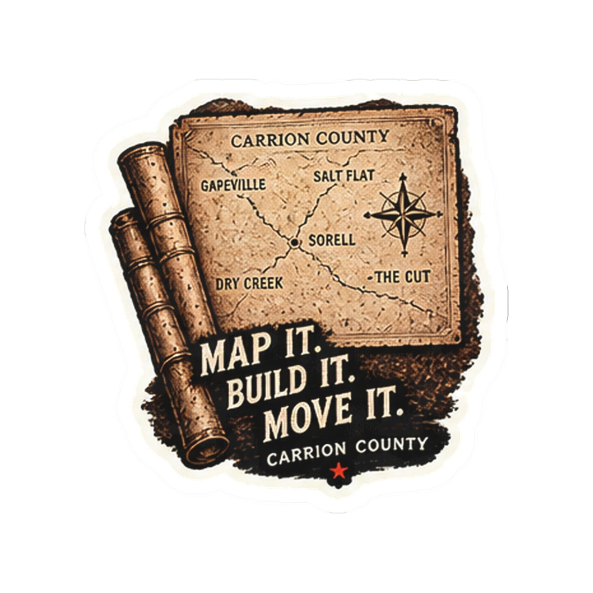 Map It. Build It. Move It. Sticker