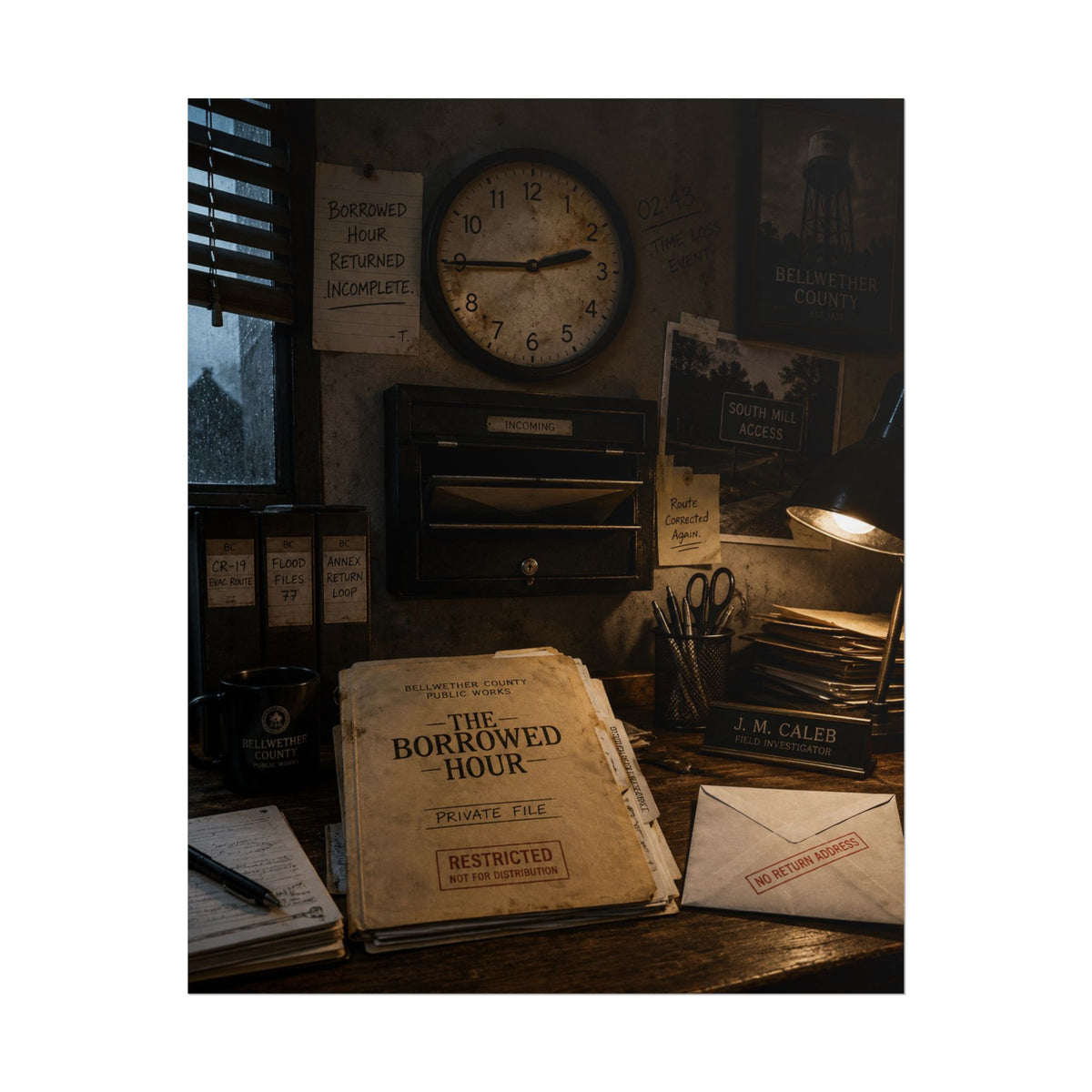 The Borrowed Hour Office Scene Poster
