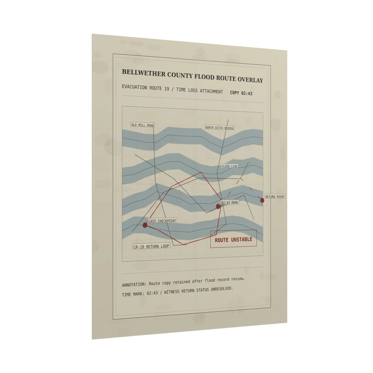 The Borrowed Hour Route Overlay Poster