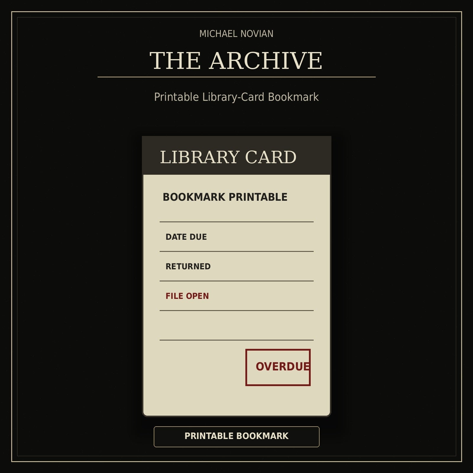 Printable bookmark product image