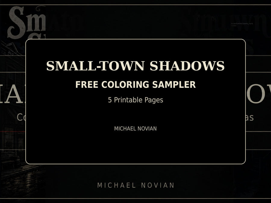 Small-Town Shadows Coloring Sampler cover image